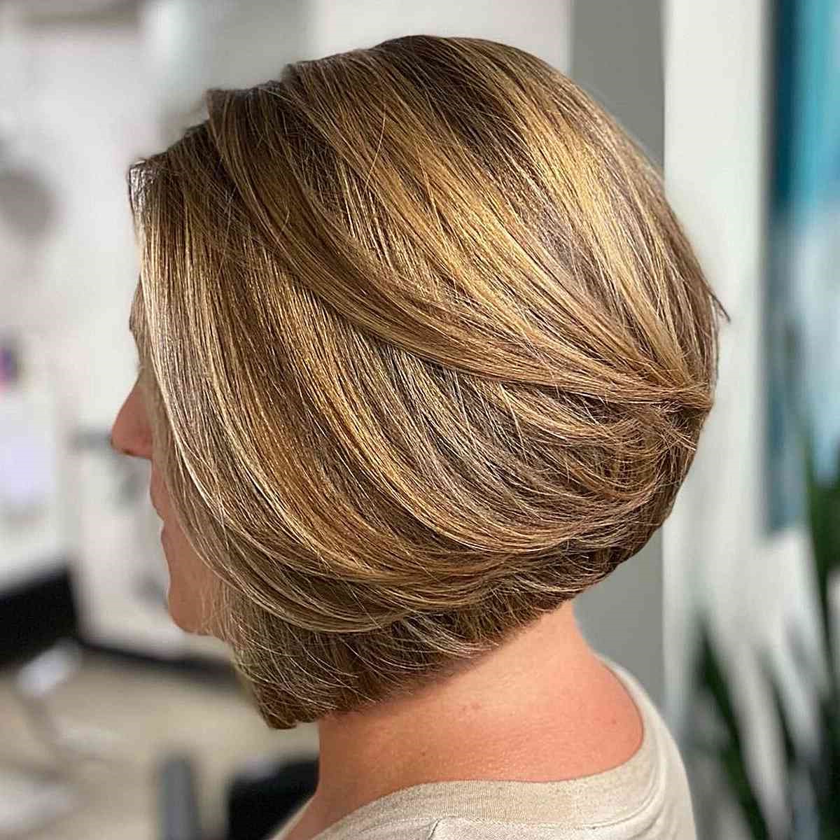 Bob corto a mediano de aspecto más voluminoso