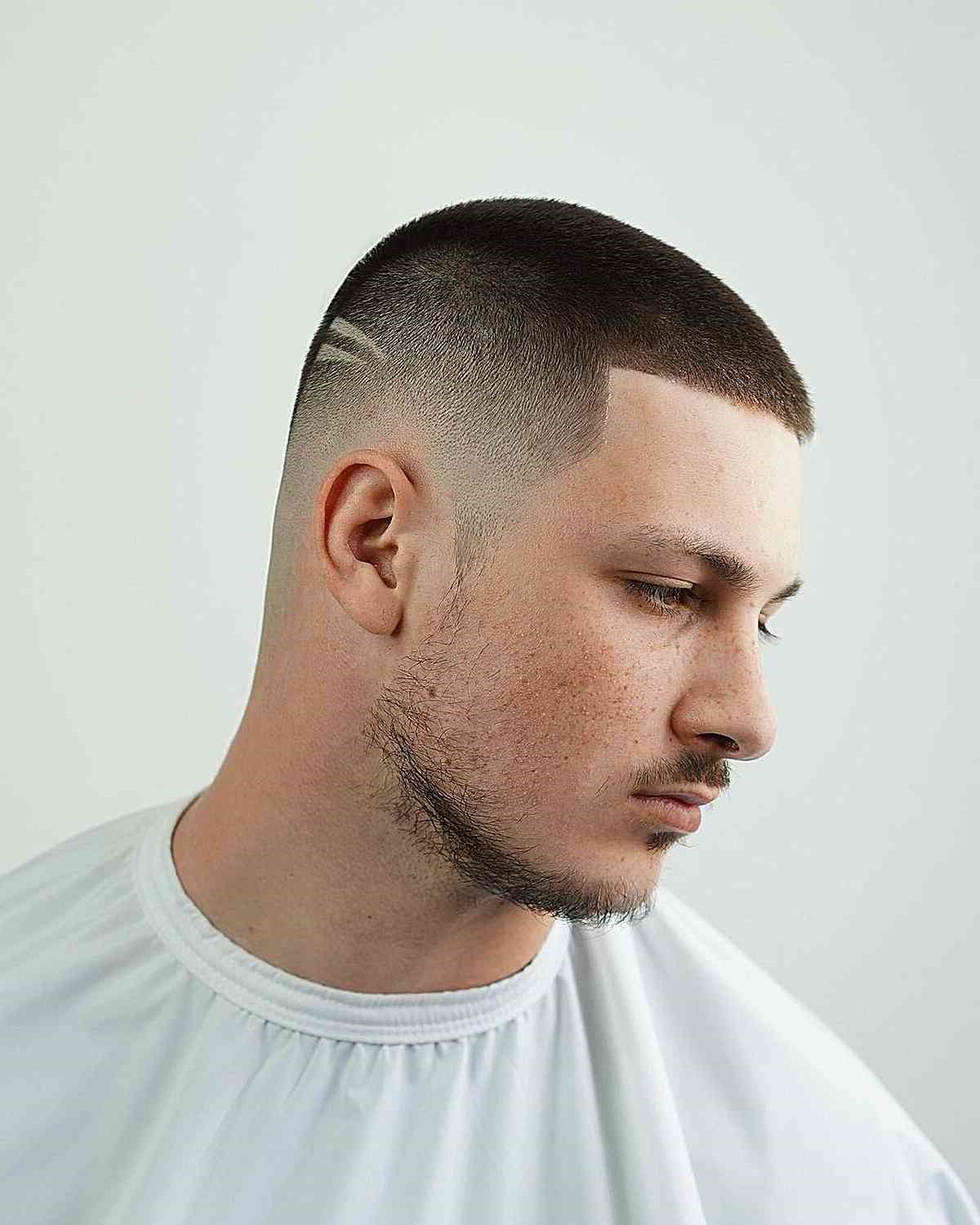 Corte de pelo rapado con diseños