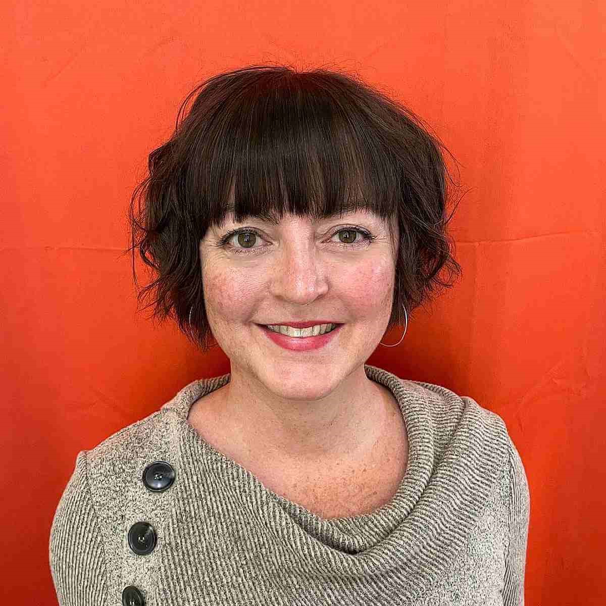 Lindo corte Bob para mujeres mayores de 40 años