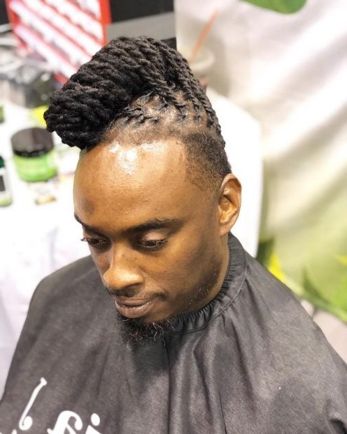 Mohawk trenzado para hombres negros