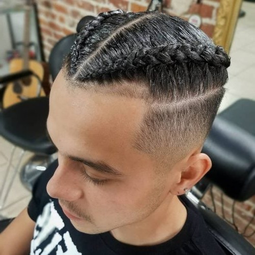 Trenzas holandesas con degradado cónico