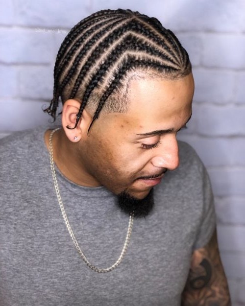 Trenzas pequeñas en estilo Cornrow